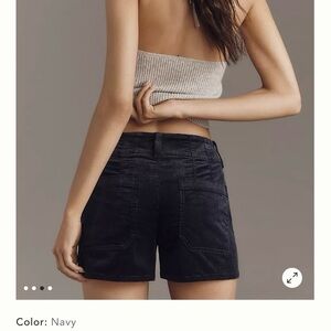 NWT Anthropologie Maeve Colette Corduroy Navy Shorts Size 25